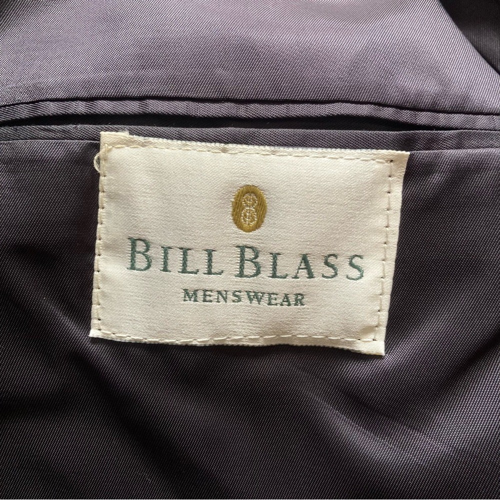 Bill Blass Blazer Jacket Mens XL Size 44L Houndstooth Double Breast Pure Wool - Picture 10 of 10